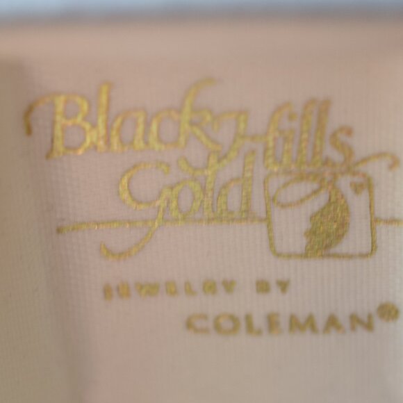 2 Sterling Garnet 12k. Black Hills Gold Necklace Ring Set January Birth Stone - Picture 13 of 14